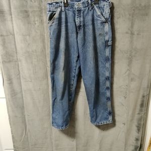 Wrangler Fleece Lined Carpenter Work Jeans Size 34x30